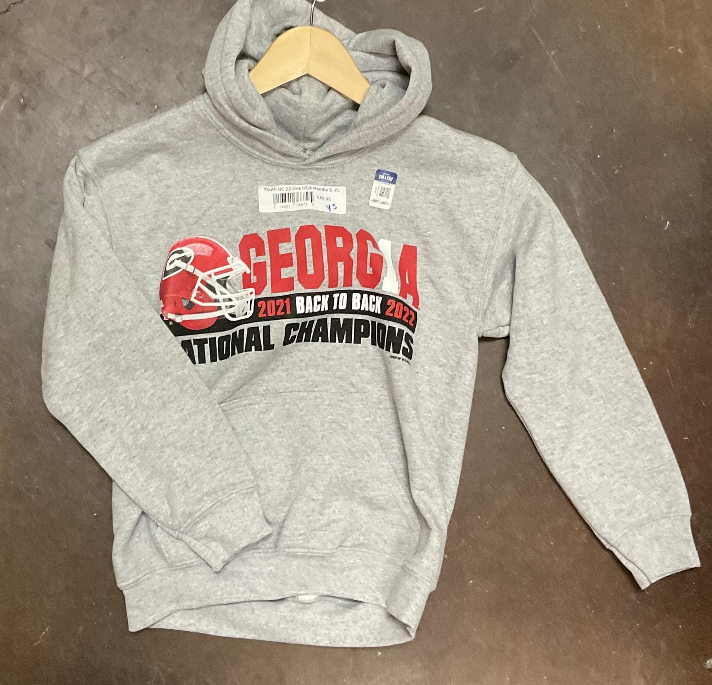 New World Graphics UGA Kids National Championship 22 One Hoodie