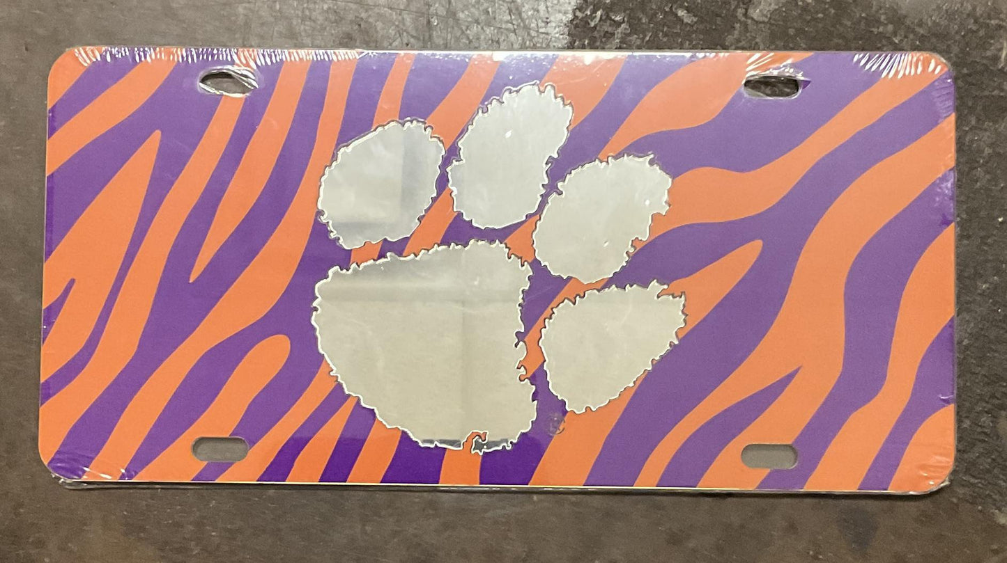 Craftique Clemson Stripe Tag