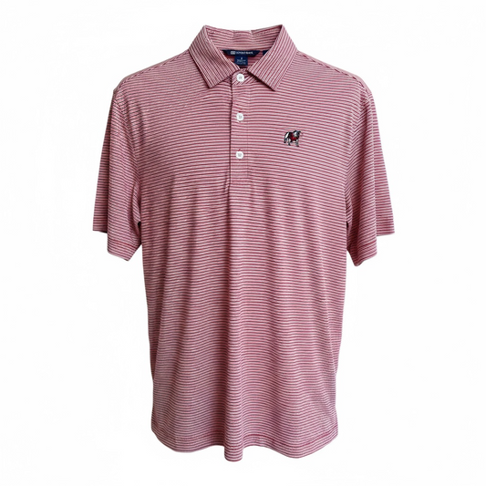 Cutter & Buck UGA Mens Forge Eco Double Stripe Recycled Polo WHR