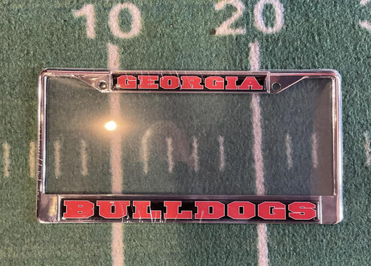 Craftique UGA Plate Tag Cover Georgia Bulldogs Black and Red