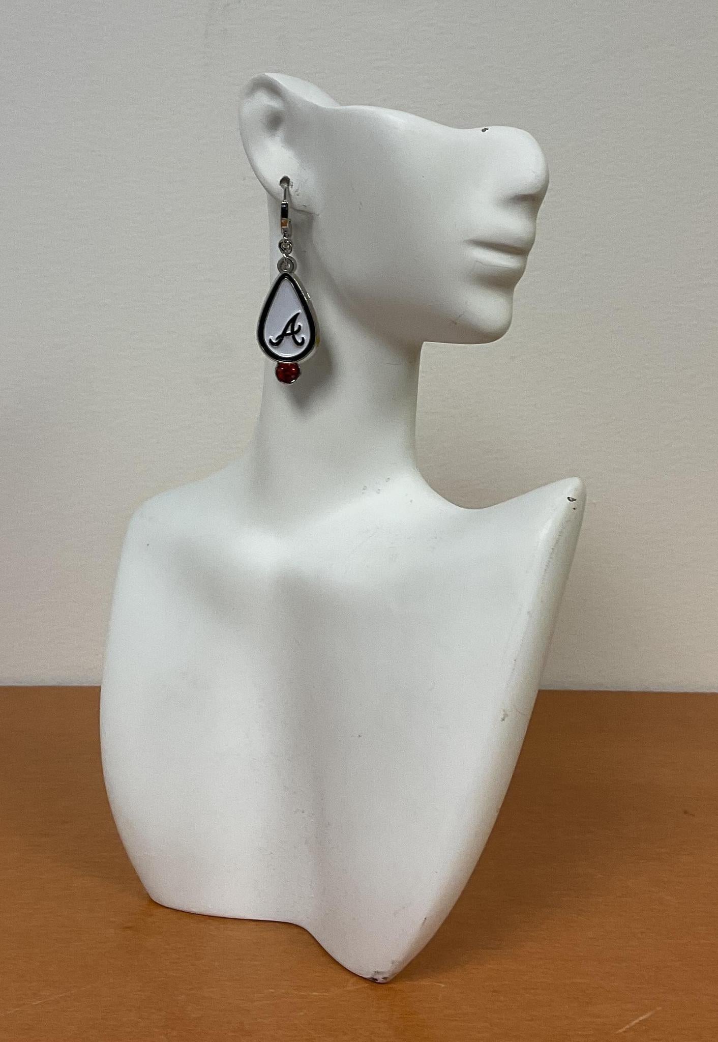 MLB Atlanta Braves Rhinestone Teardrop Earring