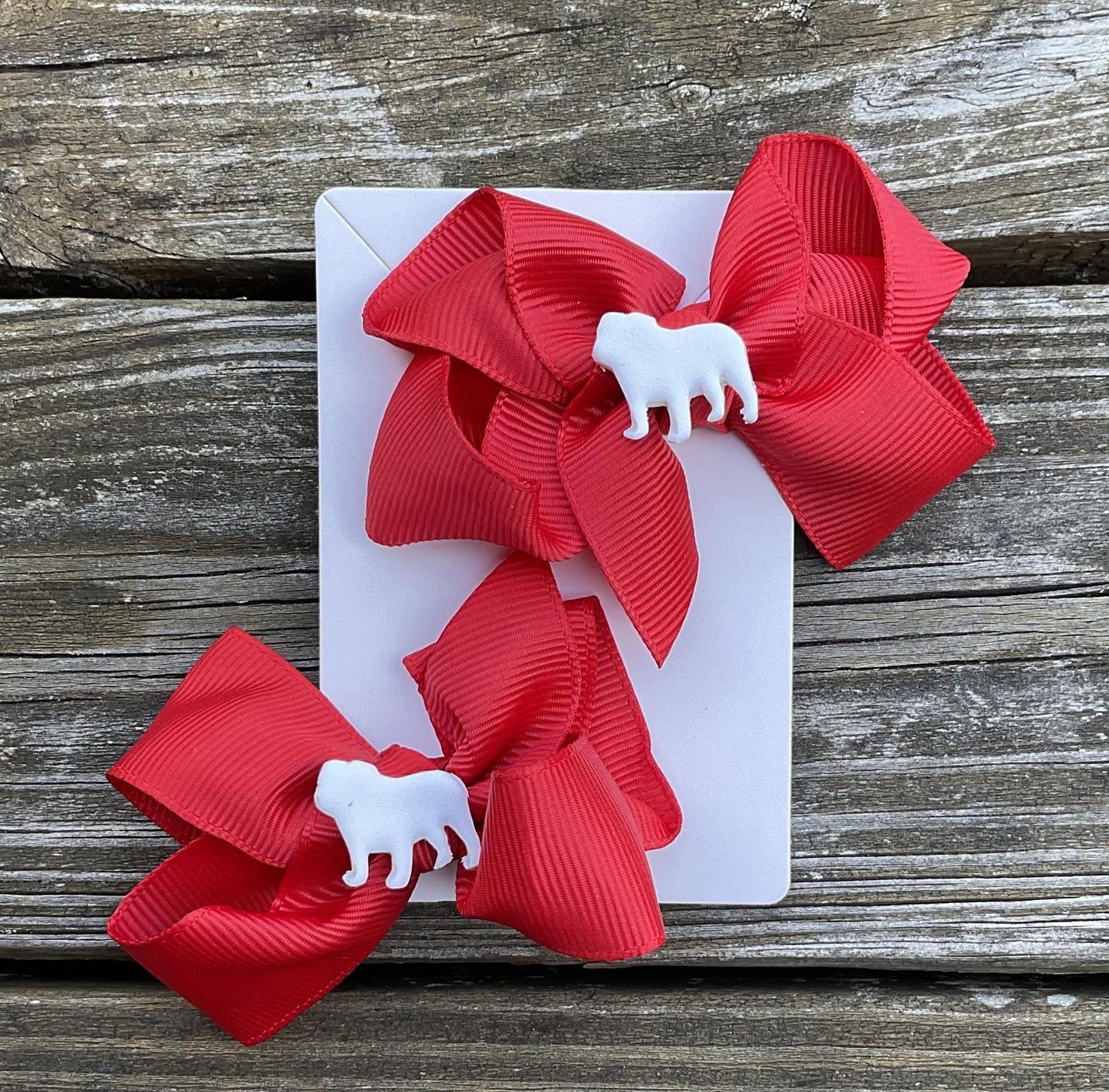 Ga Clay Co UGA Clip On Piggy Bows