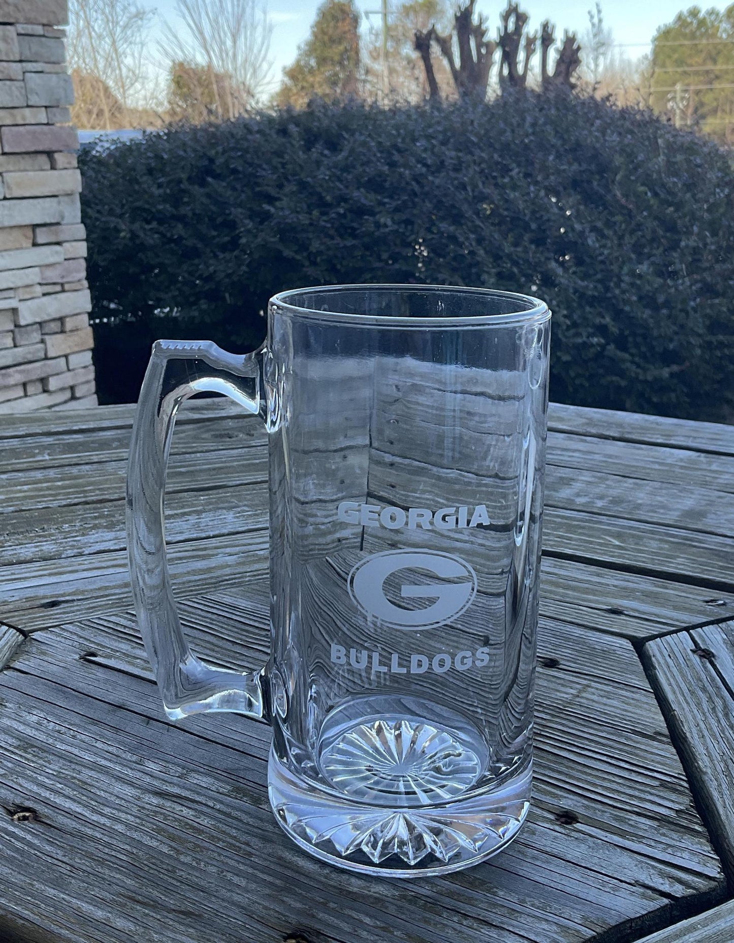 UGA Large Etched Mug