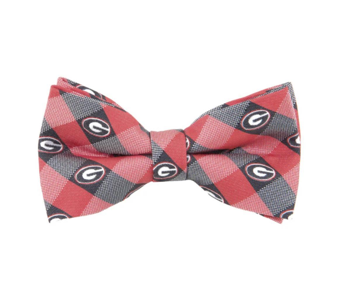 Eagles Wings UGA Mens Check Bow Tie