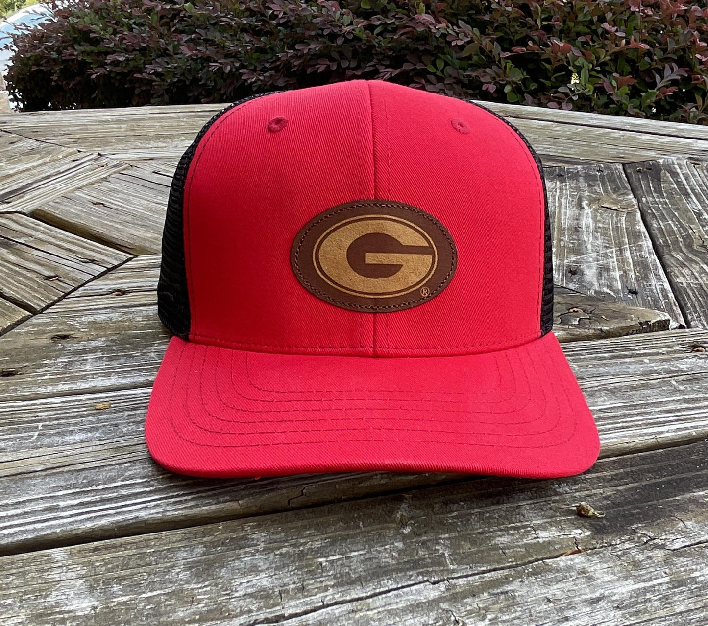 Pukka UGA Old School G Red And Black Trucker Hat