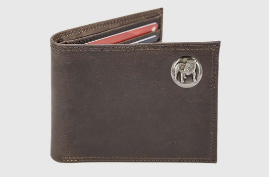 Zep-Pro UGA Bifold Leather Wallet Standing Dawg Medallon