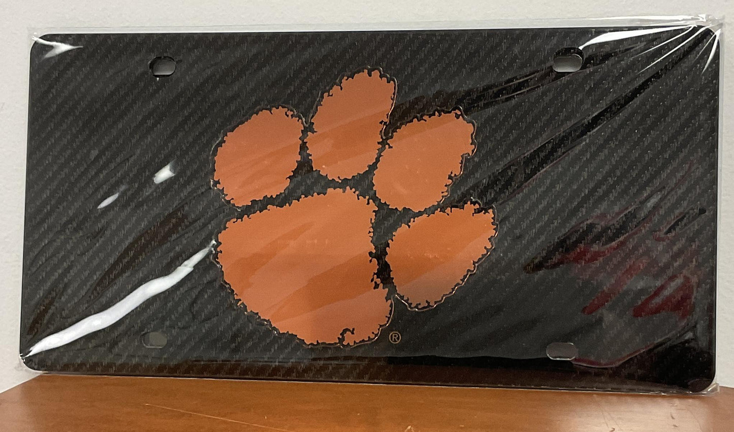 Wincraft Clemson Oaw Carbon License Plate