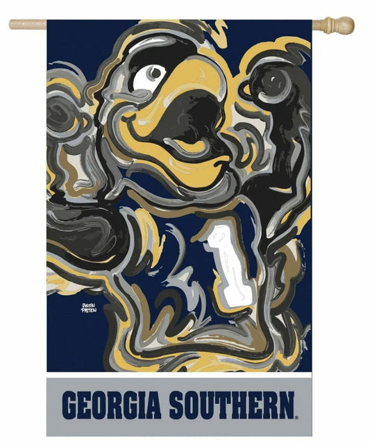 Evergreen Georgia Southern Watercolor House Flag