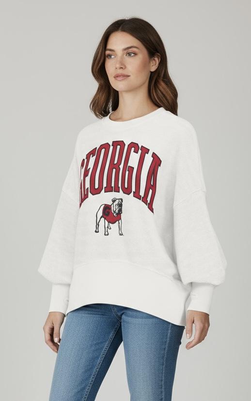 Pressbox UGA Everly Womens Cropped Sweathshirt