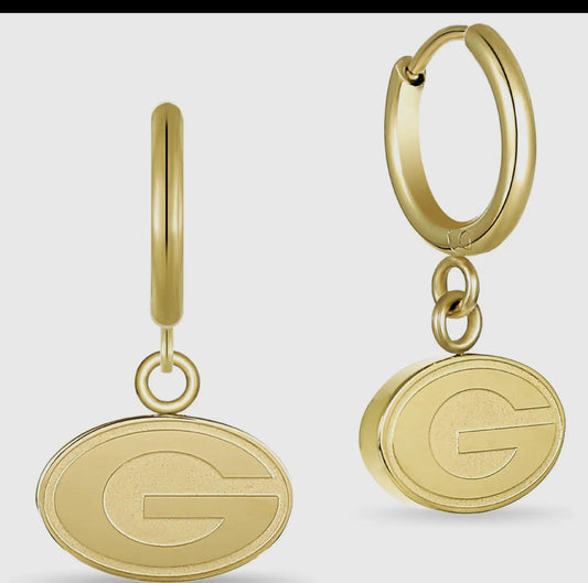 Stone Armory UGA Huggie Hoops 18k Gold Dipped