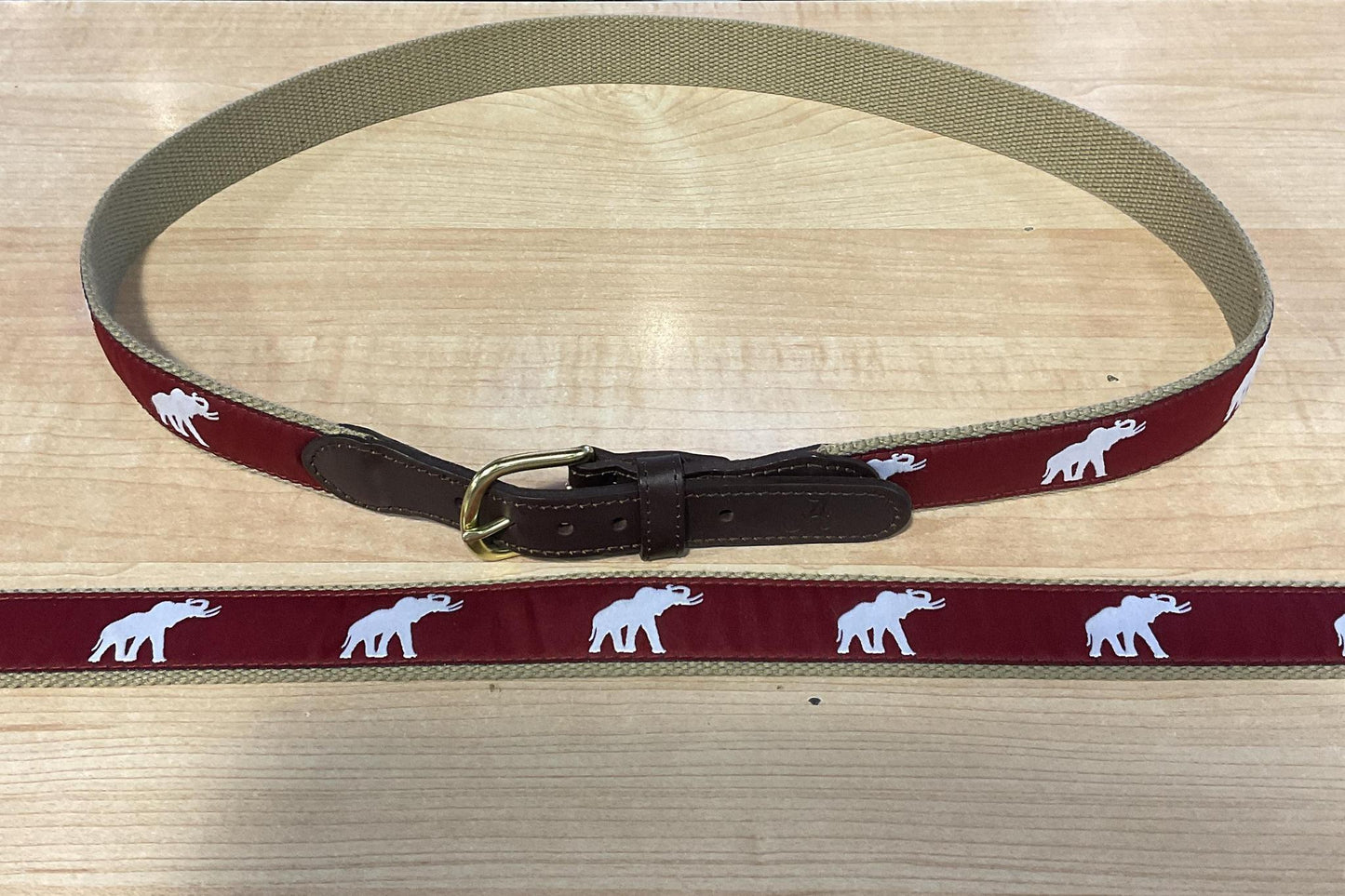 SCA Alabama Red Ribbon Belt Size 40