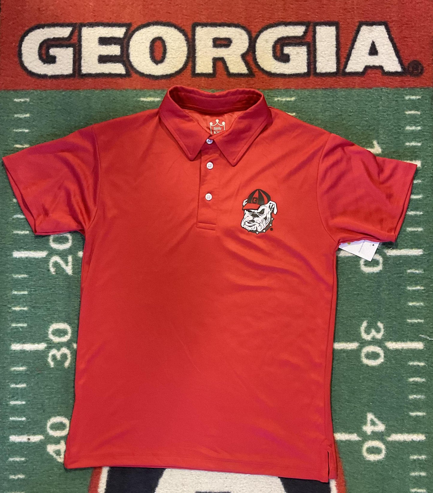 Little King UGA Red Youth Kids Polo