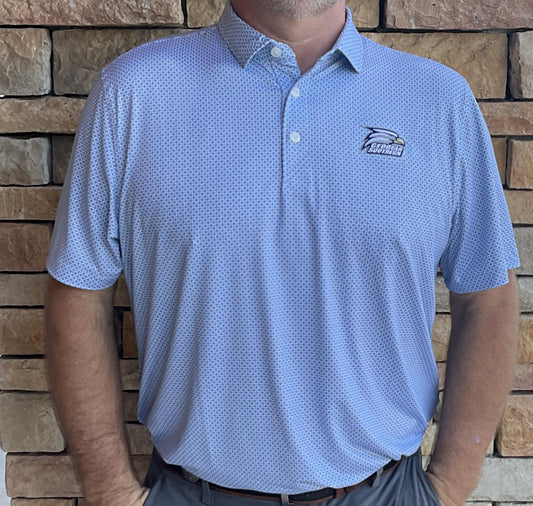 Cutter & Buck Georgia Southern Pike Eco Diamond Dot Print Mens Polo Navy-blue