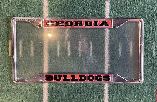 Craftique UGA Plate Tag Cover Georgia Bulldogs Red and Black