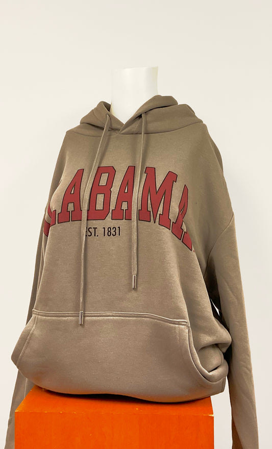Gameday Couture Alabama Hooded Womens Slit Dress (Gray)