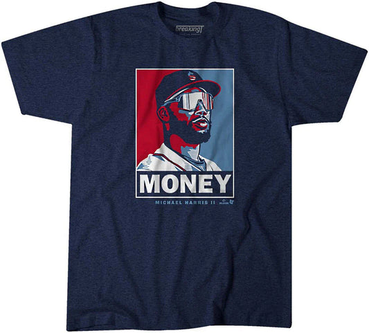 Breaking T's Michael Harris II: Money Mike Unisex Braves T-Shirt