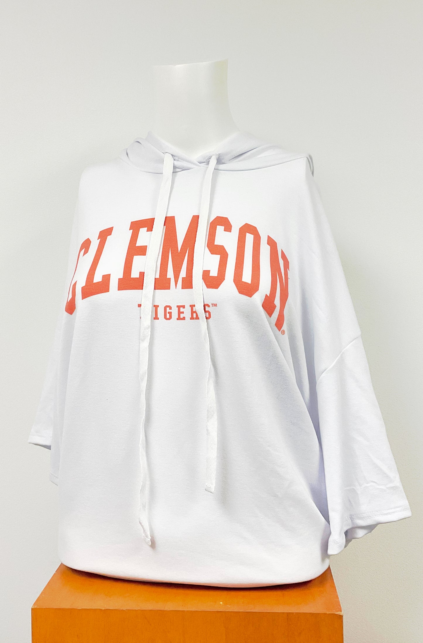 Gameday Couture Clemson Shot Sleeve French Terry Womens Pullover (Pink)