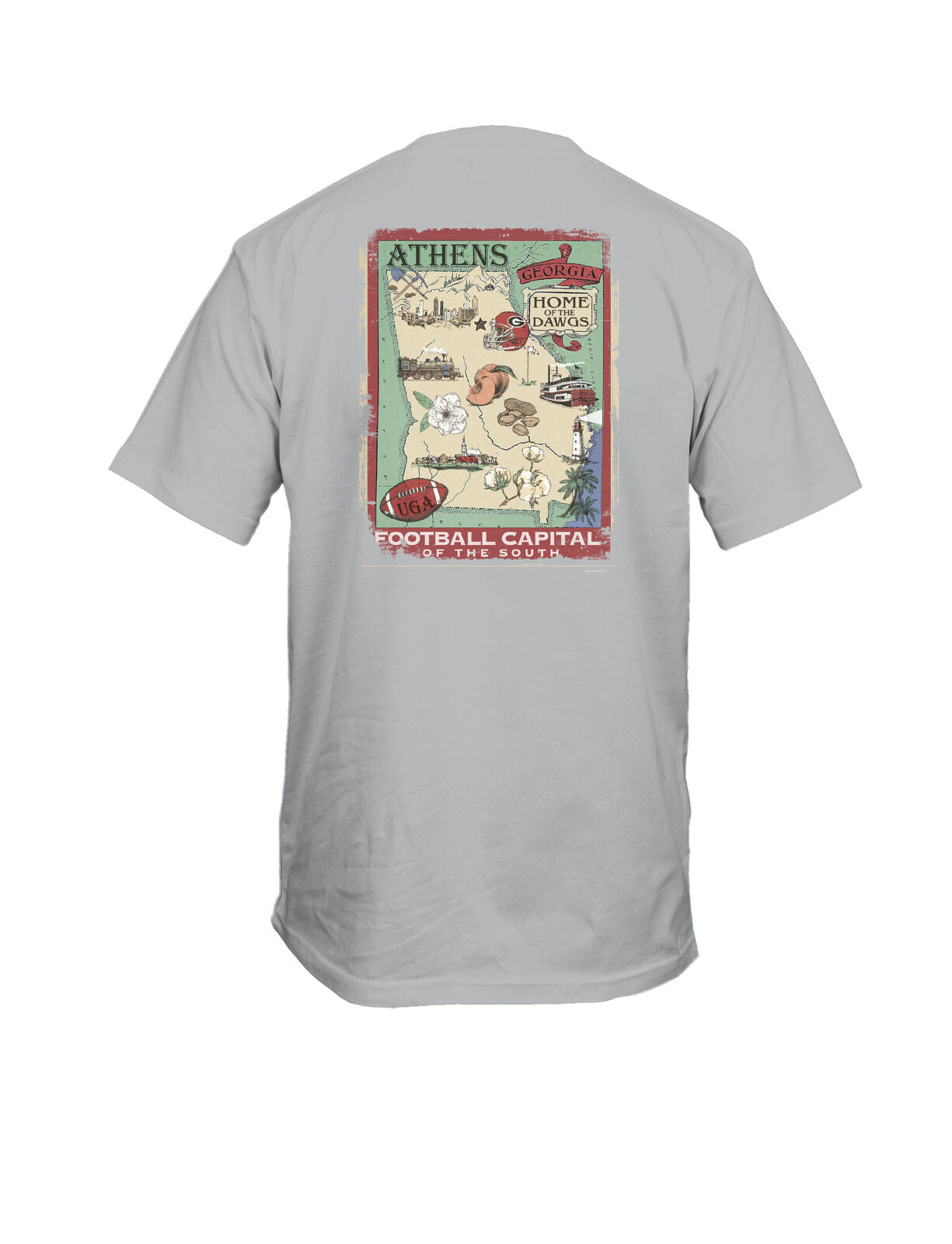New World Graphics UGA Vintage Map Unisex T-Shirt