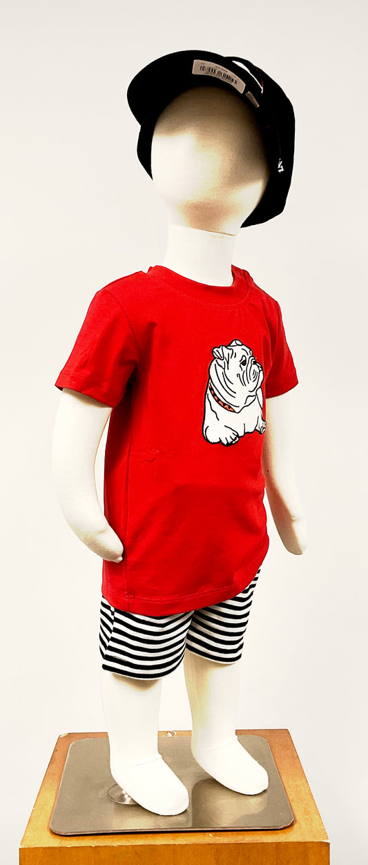 Ishtex UGA Kids Boys Short Sleeve Shirt&Shorts Set